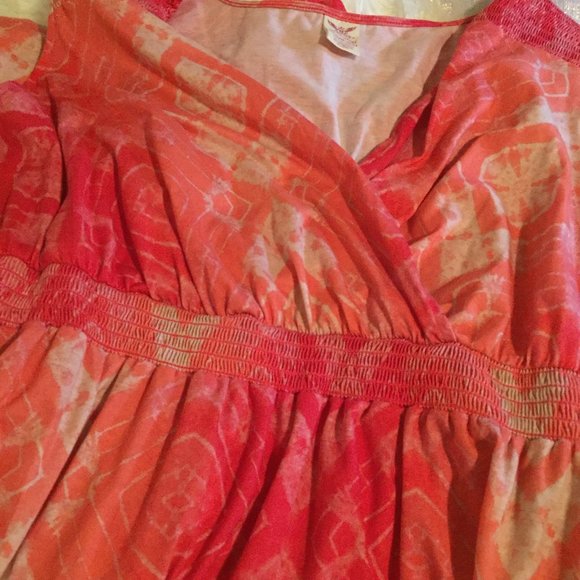 Coral Faded Glory Sundress 22/24W - Picture 2 of 5